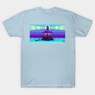 Projections III: Pixel Bay Lighthouse T-Shirt